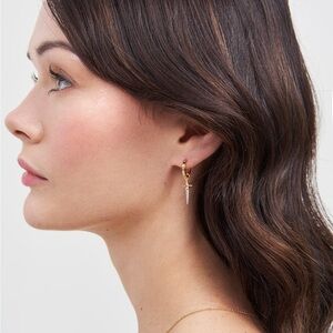 Rose & Dagger Huggie Earrings by Fable England